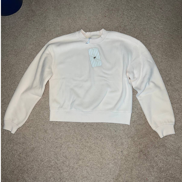 New Fabletics Rayne Polar Fleece Crewneck Oats size S - Picture 2 of 7